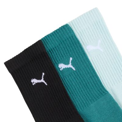 2. Puma Crew Socken, 3 Paar, Schwarz, Seegrün, Blau, 880355 41