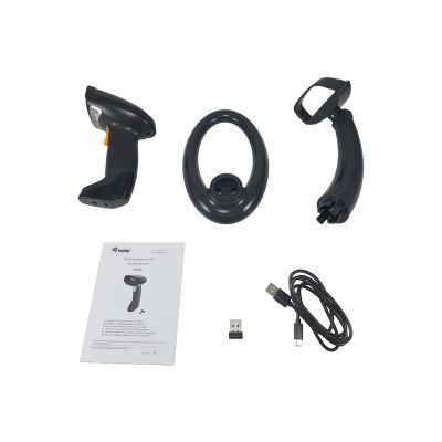7. Kabelloser 2D-Laser-Barcodescanner / 2,4 GHz + BT + Hlt