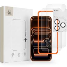 Tech-Protect Easy Set+ 2er-Pack gehärtetes Glas für das Display und gehärtetes Glas für die Linse für iPhone 18 Pro Max