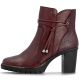 3. Damen-Ankle-Boots aus Leder mit hohem Absatz, bordeauxrot, Rieker Y2567-35
