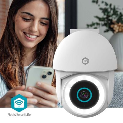 2. Nedis Smartlife WLAN-Außenkamera, IP65-Schutzart, Bewegungsmelder, Nachtsicht, Weiß