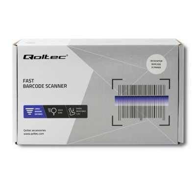 10. QOLTEC Barcode-Lesegerät (stationär) | 1D und 2D | USB