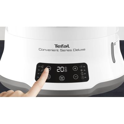 3. Tefal Convenient Series Deluxe VC502D 3-Korb-Dampfgarer, 900 W, Edelstahl, Weiß
