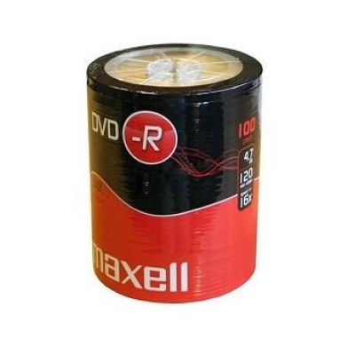 MAXELL DVD-R 4,7 GB, 100 Stück in Schrumpfverpackung. 16-fache Schreibgeschwindigkeit, 120 Minuten Brenndauer. Für Multimedia-Aufnahmen.