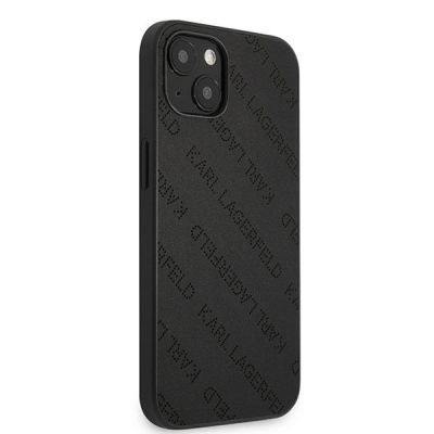 4. Karl Lagerfeld KLHCP13SPTLK iPhone 13 mini 5,4" Hardcase schwarz / schwarz Allover perforiert