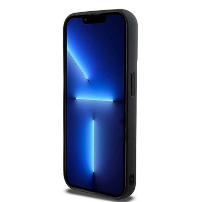 5. DKNY 3D Rubber Repeat Pattern Hülle für iPhone 15 Pro Max – Schwarz