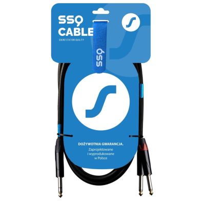 SSQ JSJM2 - Stereo-Klinkenkabel - 2x Mono-Klinkenstecker, 2 Meter