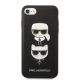 3. Karl Lagerfeld KLHCI8SAKICKCBK iPhone 7/8 / SE 2020 / SE 2022 schwarz/schwarz Hardcase Saffiano Karl&Choupette Head