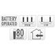 6. Batteriebetriebene Lichterkette mit 80 LEDs, superwarmweiß