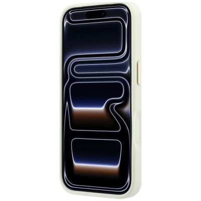 5. Guess Stripe Peony 4G Logo MagSafe Hülle für iPhone 18 Pro Max / 17 Pro Max – Beige