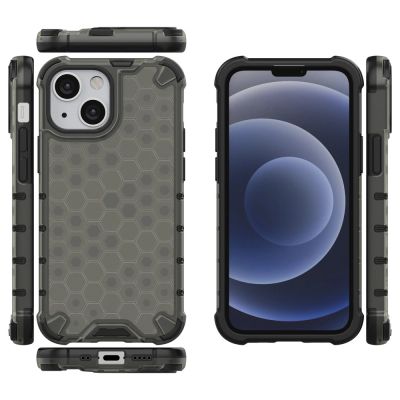 2. Honeycomb Handyhülle Schutzhülle mit TPU Rahmen für iPhone 13 mini schwarz