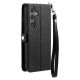 14. Samsung Galaxy A56 5G Leder-Wallet-Case mit Standfunktion und Tragegurten – Schwarz