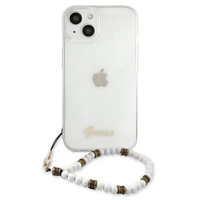 3. Guess GUHCP13MKPSWH iPhone 13 6.1" Transparente Hardcase White Pearl