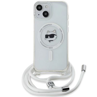 2. Karl Lagerfeld IML Choupette Head & Cord MagSafe Hülle für iPhone 13 / 14 / 15 – transparent