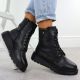 5. Damen-Lederstiefeletten mit schwarzer Plateausohle Rieker 70408-00