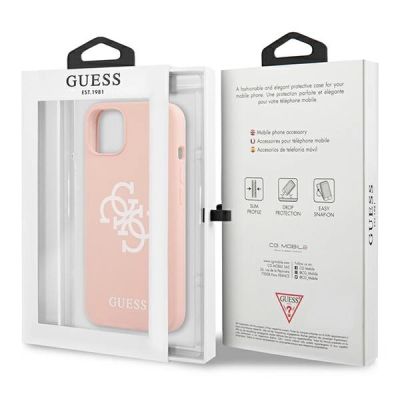 8. Guess GUHCP13SLS4GWPI iPhone 13 mini 5.4" rosa/rosa Hartschale Silikon 4G Logo