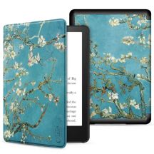 Tech-Protect SmartCase Hülle für Kindle 11" 2022 - Blau mit Sakura-Blüten
