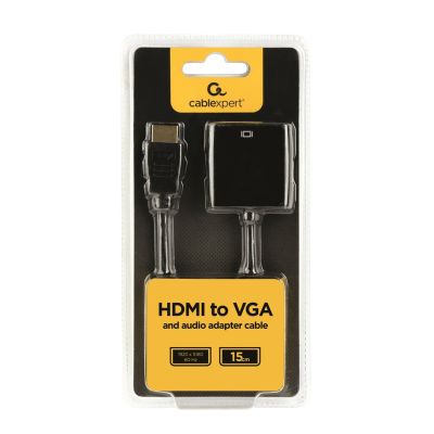 5. GEMBIRD A-HDMI-VGA-03 Adapter (HDMI M - D-Sub (VGA) F; 0,15 m; schwarz)