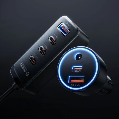8. ORICO ChargeClip 90 W 2A4C Back Clip Multi-Port-Autoladegerät