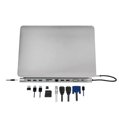 6. LogiLink UA0373 – Kabelgebunden – USB 3.2 Gen 1 (3.1 Gen 1) Typ-C – 100 W – 3,5 mm – 10.100.1000 Mbit/s – Aluminium