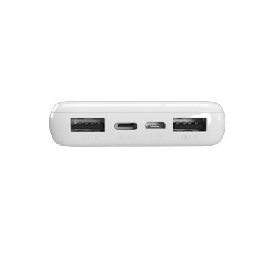 3. Powerbank Puro Weiß 10000mAh 12W 2xUSB-A + USB-C - weiß