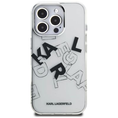 3. Karl Lagerfeld IML Sketched Graphic Case für iPhone 16 Pro Max – Transparent