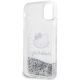 7. Hello Kitty Liquid Glitter Charms Kitty Head Hülle für iPhone 11 / Xr – Silber