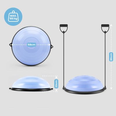 22. Balanceball Gleichgewichtstrainer Bosu Spokey HUMP