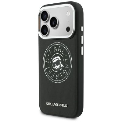 2. Karl Lagerfeld Point & Karl Sketch MagSafe Hülle für iPhone 17 Pro – Schwarz