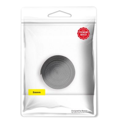 18. Baseus Rainbow Circle Klettbänder - Klettband Klett-Kabelorganizer 1m schwarz (ACMGT-E01)