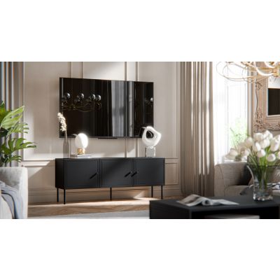 3. 3D-TV-Schrank PALAZZO BIS 151x40x60 schwarz matt