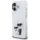 2. Karl Lagerfeld IML Aquarelle Karl & Choupette & Logo iPhone 16 Hülle - Weiß