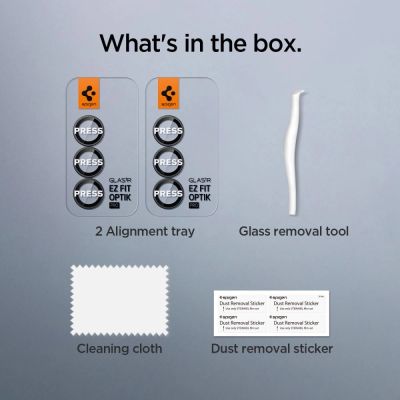 11. Spigen Optik Pro HD Glas.TR EZ Fit 2er-Pack Kameraschutz für Samsung Galaxy Z Fold 7 - Schwarz