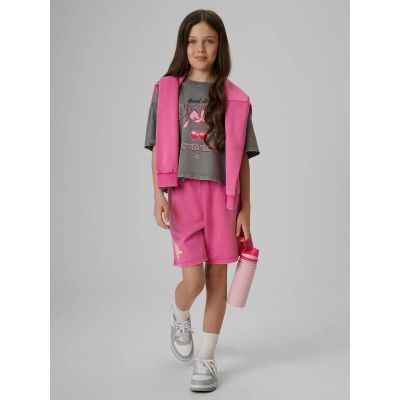 4. Mädchen-T-Shirt mit kastenförmigem Schnitt und Aufdruck 4F 4FJRAW26TTSHF4239-22S