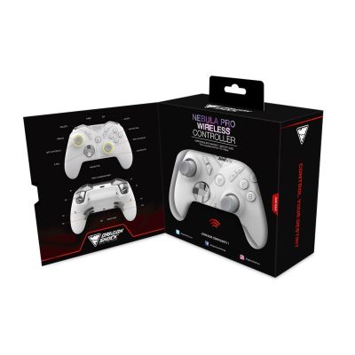 7. Dragonshock Nebula Pro Weißer Bluetooth Nintendo Switch Gamepad