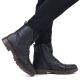 12. Rieker M RKR296A Wollgefütterte Lederstiefelette, schwarz