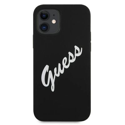 3. Guess GUHCP12SLSVSBW iPhone 12 mini 5.4" schwarz-weißes Hardcase Silikon Vintage