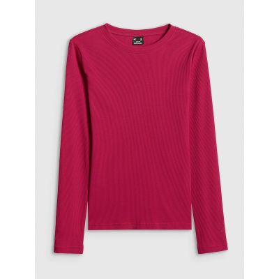 7. Damen Langarm-Strickpullover mit schmaler Rippstrickbündchen, Größe 4F 4FRAW25TLONF656-53S