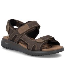 Braune Herren-Ledersandalen mit Klettverschluss Rieker 26450-26