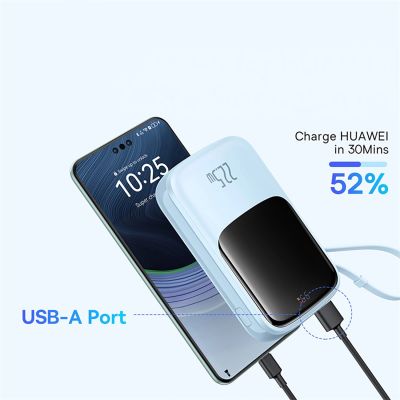 10. Baseus Qpow Pro+ 22,5 W 10000 mAh USB-C Powerbank – blau