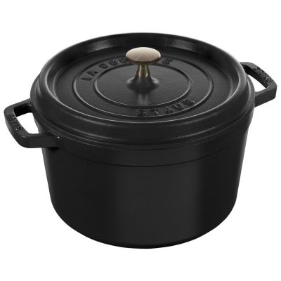 21. Gusseiserner Topf, rund, hoch, STAUB 40502-285-0 - schwarz, 4,8 l