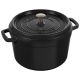 21. Gusseiserner Topf, rund, hoch, STAUB 40502-285-0 - schwarz, 4,8 l