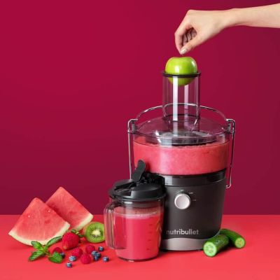 6. NutriBullet NBJ100G Entsafter, Grau, 1,5 l, 0,8 l, Rotationsaufsatz, Kunststoff, Edelstahl, 800 W