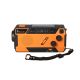 8. Extralink Solar-Notfallradio mit Kurbeldynamo-Powerbank (4000 mAh) und SOS-Taschenlampe SR-4000, tragbar, analog, Schwarz/Orange