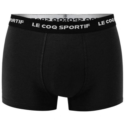 7. Le Coq Sportif Herren-Boxershorts, 3er-Pack, Schwarz, Grau, Burgunderrot