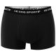 7. Le Coq Sportif Herren-Boxershorts, 3er-Pack, Schwarz, Grau, Burgunderrot