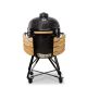 Kamado Bono Grande Keramikgrill, 58 cm (23 Zoll), Kamado-Grillwagen, Holzkohle (Brennstoff), Schwarz
