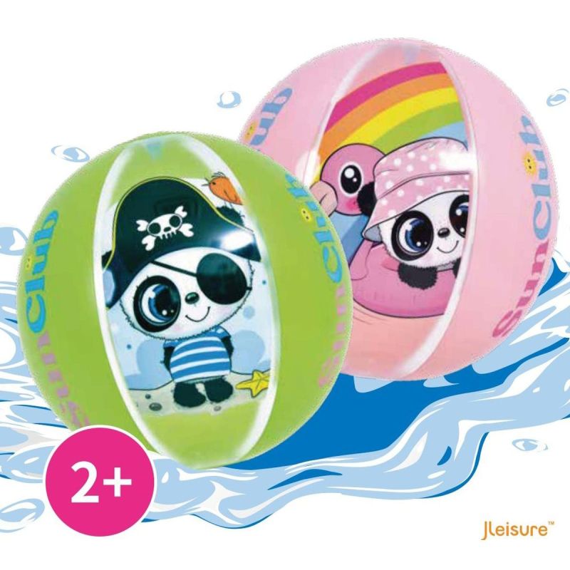 6. Aufblasbarer Strandball Panda 40 cm 53014 Rosa
