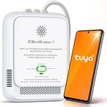 QOLTEC Erdgas- und Kohlenmonoxid-Leckagesensor | TUYA | WLAN | 85 dB Alarm | LED