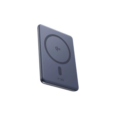 Baseus PicoGo AM31 Qi2 5000mAh 20W Ultradünne MagSafe-kompatible Powerbank mit Ständer und Baseus Simple USB-C 20cm geflochtenem Kabel – Grau